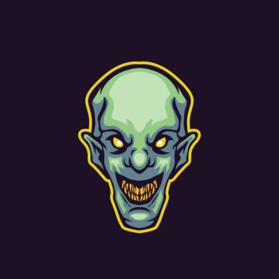 Zombie Monster Head Vector