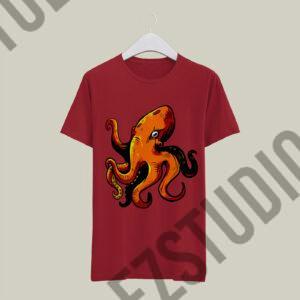 Octopus T shirt Illustration