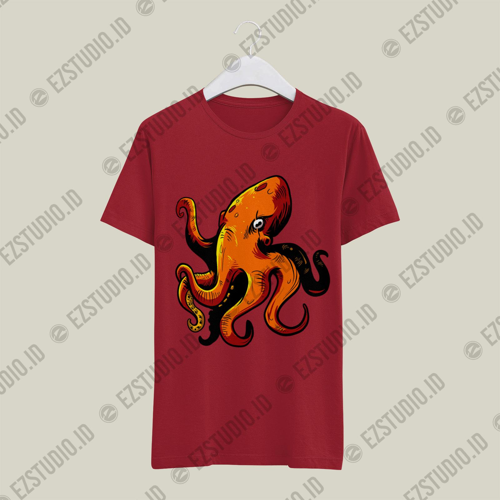 Octopus T shirt Illustration