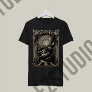 North Star Frame Art Nouveau style Tshirt Design ready to use