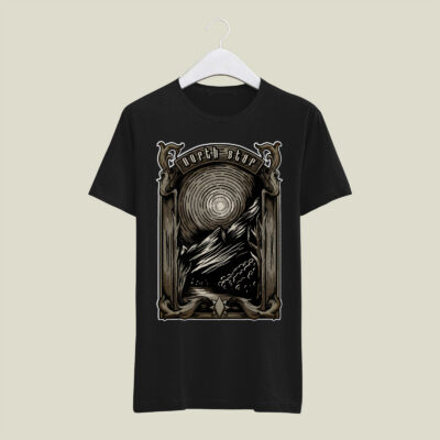 North Star Frame Art Nouveau style Tshirt Design ready to use