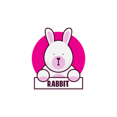 Cute Rabbit Mascot Logo