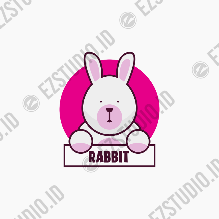 Cute Rabbit Mascot Logo