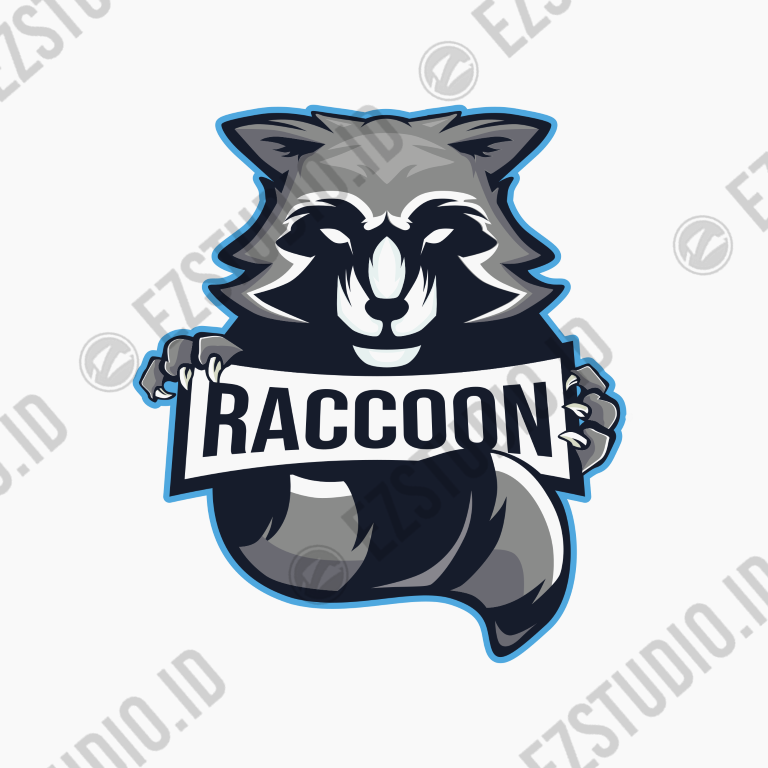 Raccoon Mascot Esports Logo premade logo