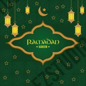Ramadan Template poster vector illustration